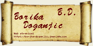 Borika Doganjić vizit kartica